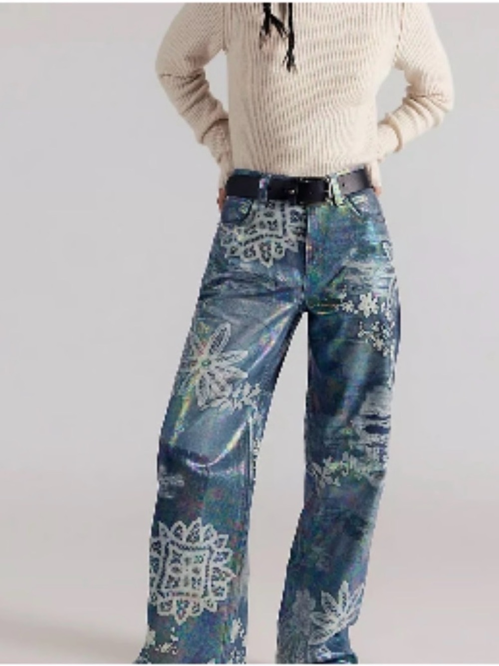 We The Free High-Rise Tinsley Printed Illusions Jeans